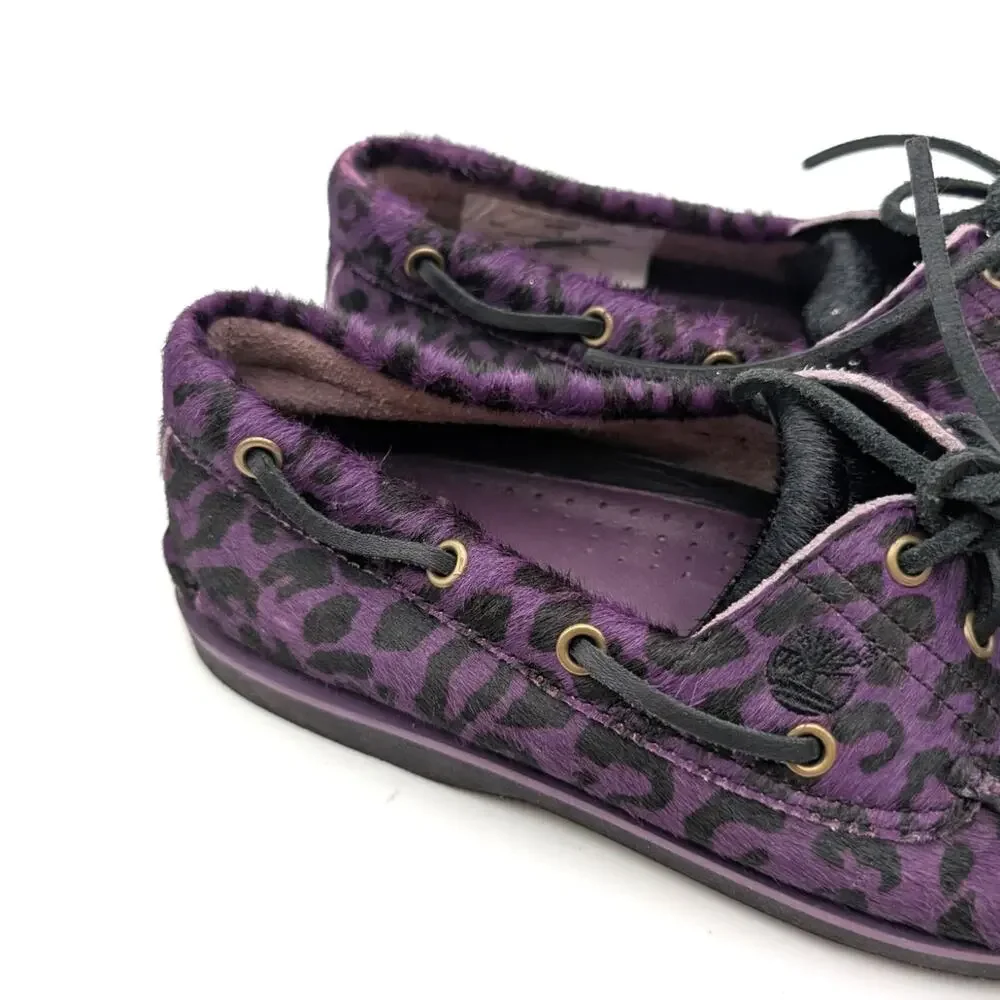 Timberland x Wacko Maria Boat Shoes Men's Purple/Leopard Size US9 EU43